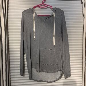 Striped Black and White Hoodie